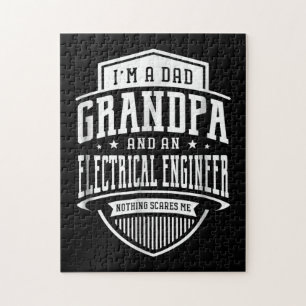 Dad Grandpa Electrical Engineer Nothing Scares Me Jigsaw Puzzle