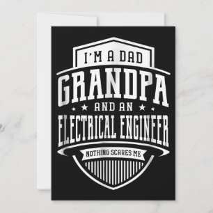 Dad Grandpa Electrical Engineer Nothing Scares Me Thank You Card