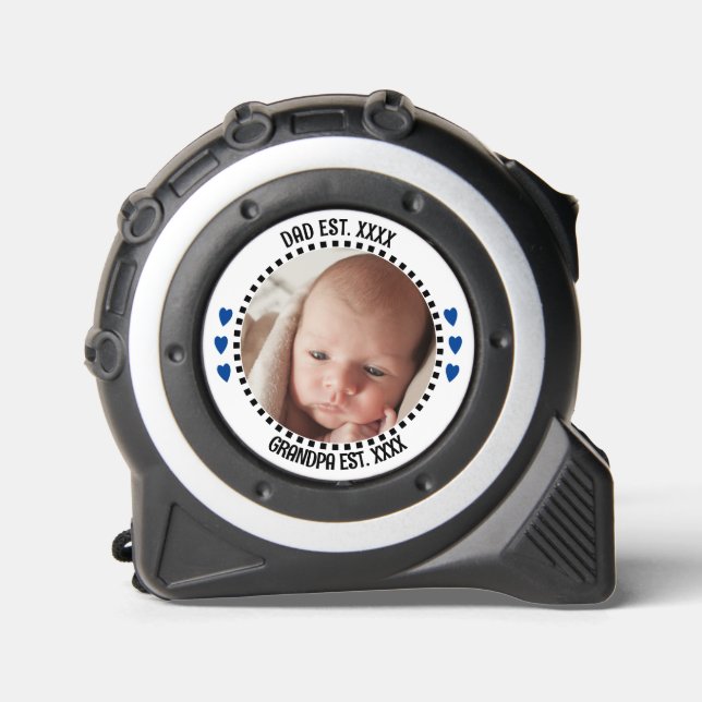 Dad / Grandpa est. years add photo black blue 1 (Front)