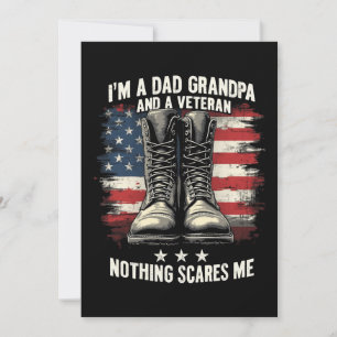 Dad Grandpa Veteran Patriotic Fathers Day Invitation