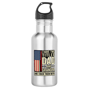 Dad Grandpa Vintage Patriotic Family Shirt Design_ 532 Ml Water Bottle