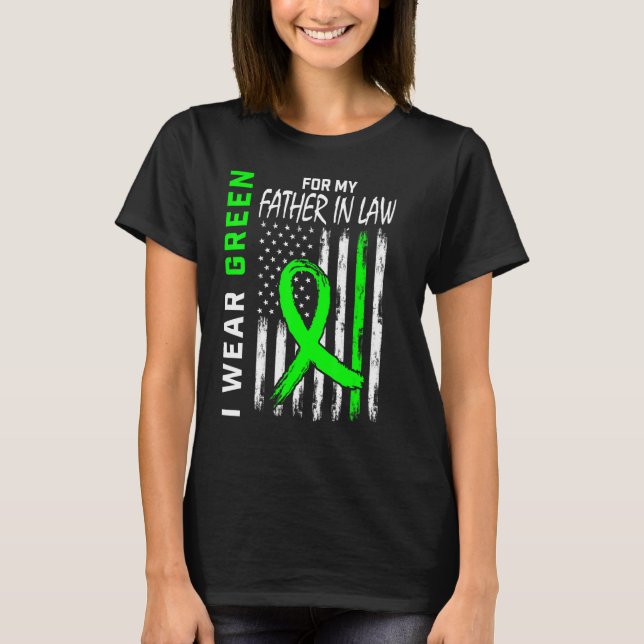 Dad Green For My Father In Law Kidney Disease Awar T-Shirt (Front)