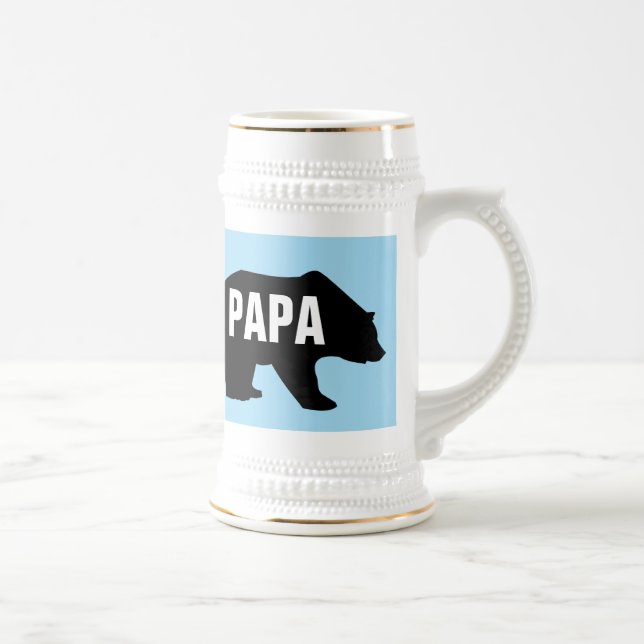 DAD GRIZZLY BEAR PAPA BEER STEIN (Right)