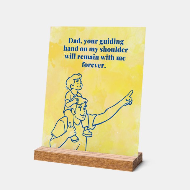 Dad Guiding Hand-Inspirational Fathers Day Quote (Angle)