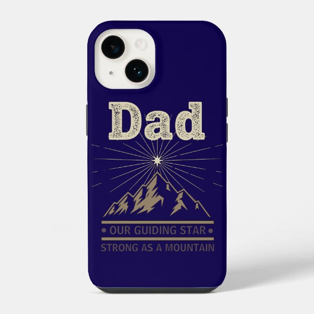Dad Guiding Star Mountain iPhone Case (Back)