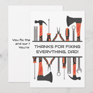 Dad Handyman, Tools, Father's Day, Daddy Birthday  Holiday Card