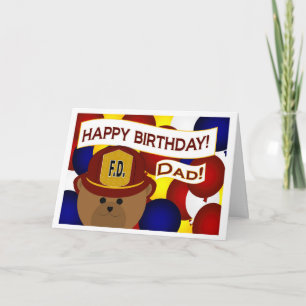 Dad - Happy Birthday Firefighter Hero! Card