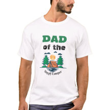 Dad Happy Camper T-Shirt Kids Birthday Party