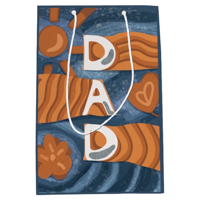 Dad - Happy Father’s Day Medium Gift Bag (Front)
