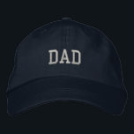 DAD hat<br><div class="desc">Perfect Father's day adjustable,  customizable hat.  Also makes a great gift for all Fathers to be.  This navy blue cap is high quality with "Dad" embroidered on front.  Add your father's name to personalize just for him.  Special gift for special father's everywhere.</div>