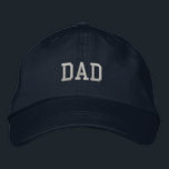 DAD hat<br><div class="desc">Perfect Father's day adjustable,  customizable hat.  Also makes a great gift for all Fathers to be.  This navy blue cap is high quality with "Dad" embroidered on front.  Add your father's name to personalize just for him.  Special gift for special father's everywhere.</div>