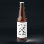 Dad head chef bbq grill Christmas birthday modern Beer Bottle Label<br><div class="desc">Head chef bbq grill Christmas, birthday, Mothers or Fathers day Dad modern black and white design.</div>