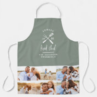 Dad head chef bbq grill multi photo sage green