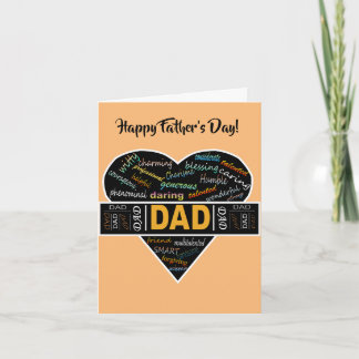 Dad Heart African American Happy Father's Day Card