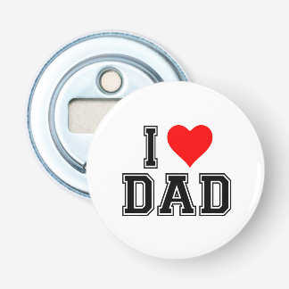 Dad Heart Button – Bold and Simple Design Bottle Opener