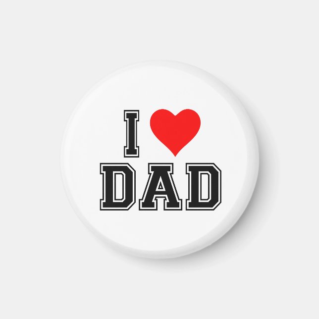 Dad Heart design – Bold and Simple Design Magnet (Front)