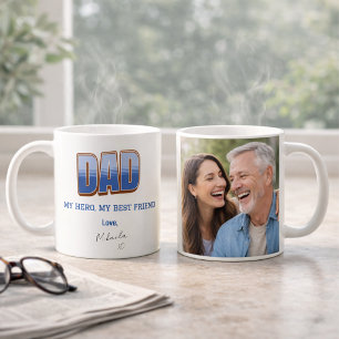 Dad Hero Best Friend Photo Mug