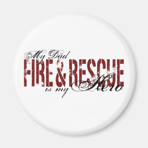 Dad Hero - Fire & Rescue Magnet