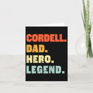 Dad Hero Legend Personalized Custom Name Fathers D Card