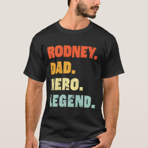 Dad Hero Legend Personalized Custom Name Fathers D T-Shirt