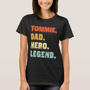 Dad Hero Legend Personalized Custom Name Fathers D T-Shirt