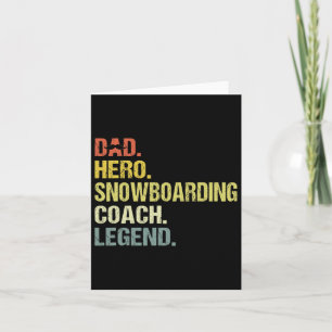 Dad Hero Snowboarding Coach Funny Snowboarding Coa Card