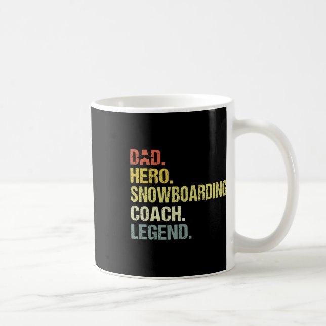 Dad Hero Snowboarding Coach Funny Snowboarding Coa Coffee Mug (Right)
