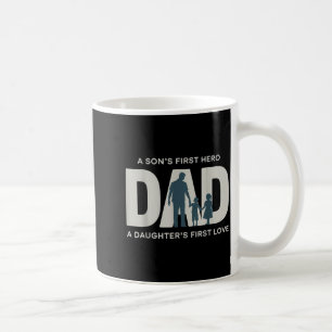 Dad Holding Kids Family Silhouette Father Quote  Coffee Mug