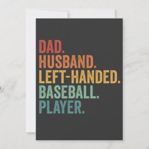 Dad Husband Baseball Left Handed Legend  Holiday Card