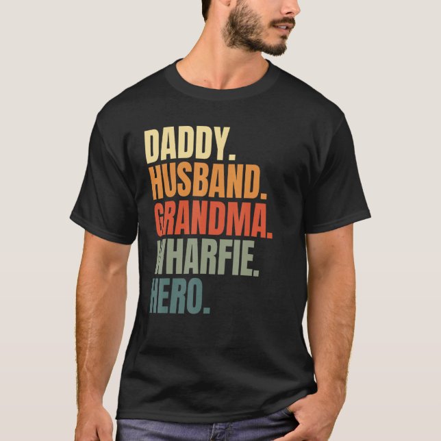 Dad husband grandpa wharfie legend dockworker long T-Shirt (Front)