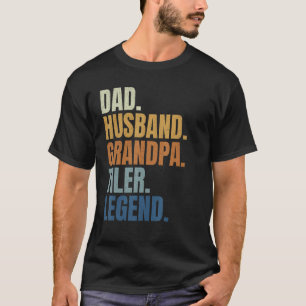 Dad husband tiler legend tile setter installer con T-Shirt