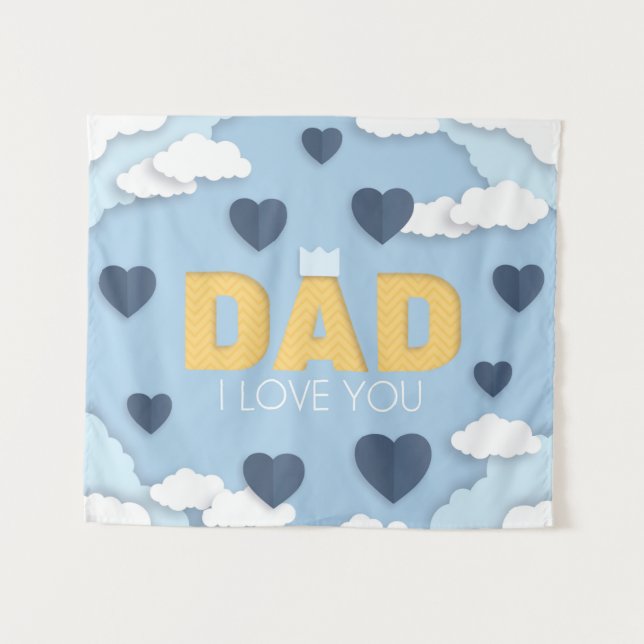Dad I love you, father's day gift  Tapestry (Front (Horizontal))