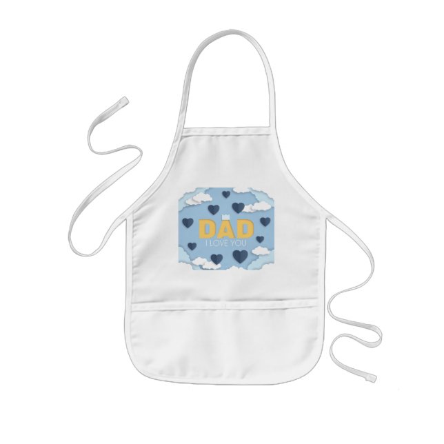 Dad I love you Kids Apron (Front)