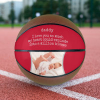 Dad I Love You Poem - Custom Photo Red Decorative