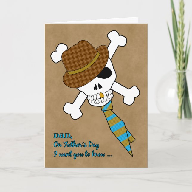 Dad I Love You to Death on Father's Day with Skull Card (Front)