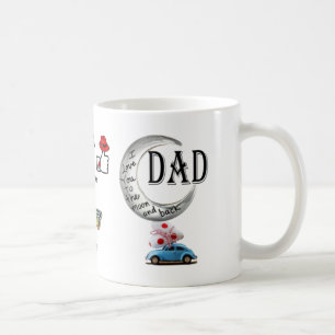 Dad I Love You To the Moon and Back - Father's Day Coffee Mug