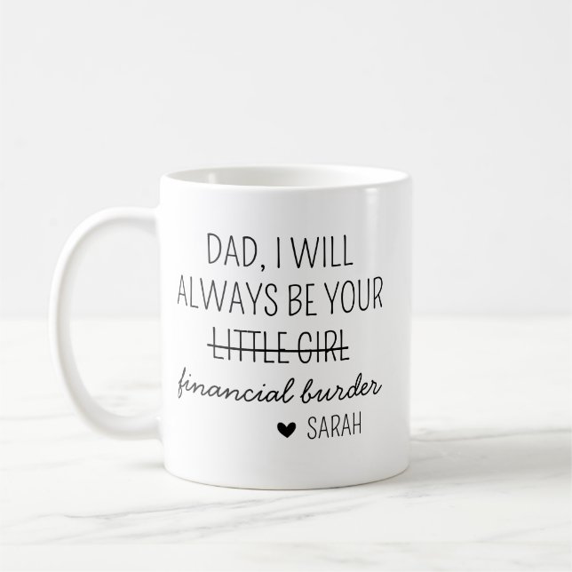 Dad I Will Always Be Your Financial Burden Mug, Fu Coffee Mug (Left)