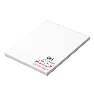 Dad I Will Always Be Your Little Girl, Financial Notepad