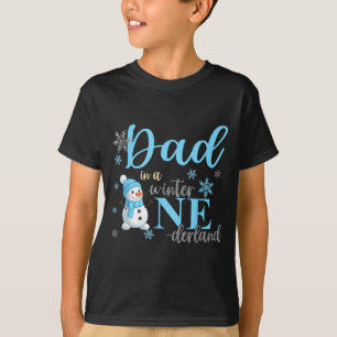 Dad In A Winter Onederland Birthday Boy Girl Cute T-Shirt