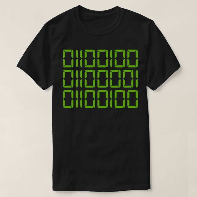 DAD in Binary Code Funny Computer Coding Geek T-Shirt (Design Front)