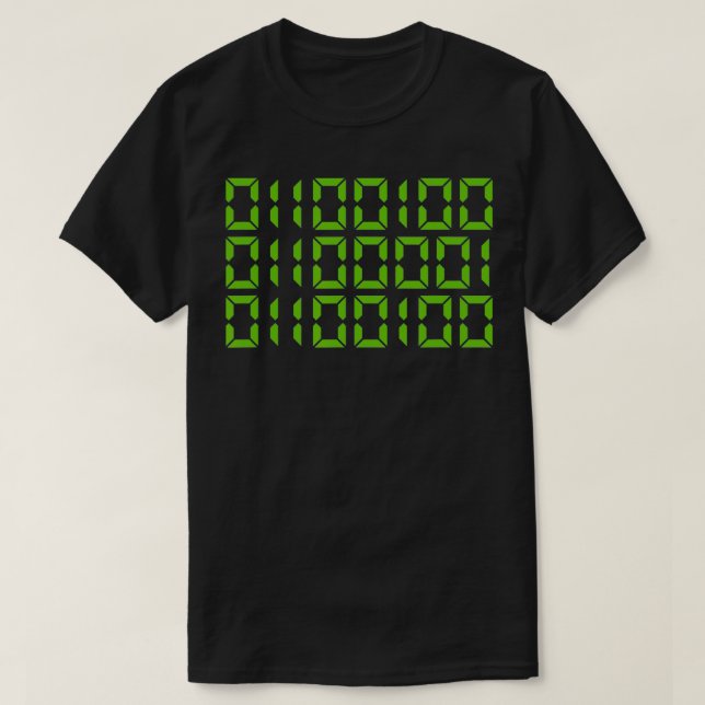 Dad In Binary Code  Gift Computer Funny Fathers Da T-Shirt (Design Front)