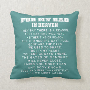 DAD IN HEAVEN THROW PILLOW