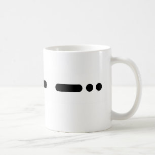 "DAD" in Morse Code Mug  by Brownielocks