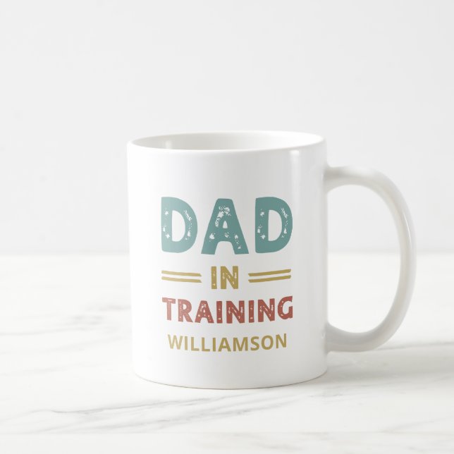 Dad in training fathers day gift for expecting dad coffee mug (Right)