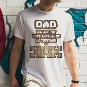 Dad Inspirational Quote with family Names T-Shirt