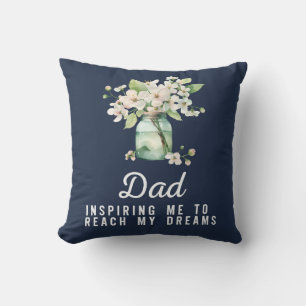 Dad inspiring me throw pillow