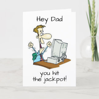 DAD IS **50** & SO LUCKY..HAS ME FOR A SON CARD