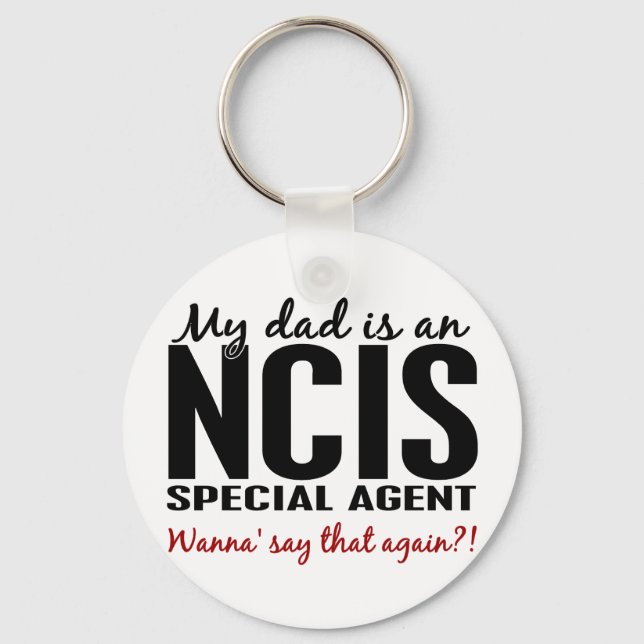 Dad Is An NCIS Special Agent Keychain (Front)