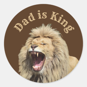 Dad is King Father’s Day Party Classic Round Sticker