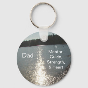 Dad Is Mentor, Guide, Strength & Heart Keychain